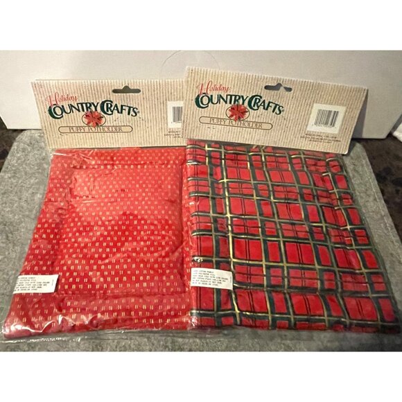 2 Vintage 3-D Christmas Pot Holders Still in Bag  #2384 - Picture 2 of 3